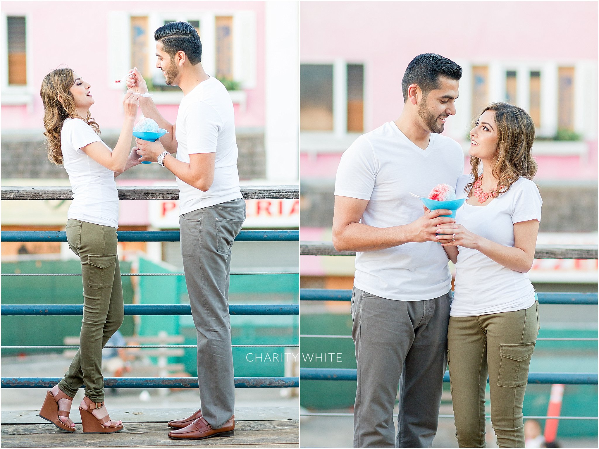 Santa Monica Pier engagement photography