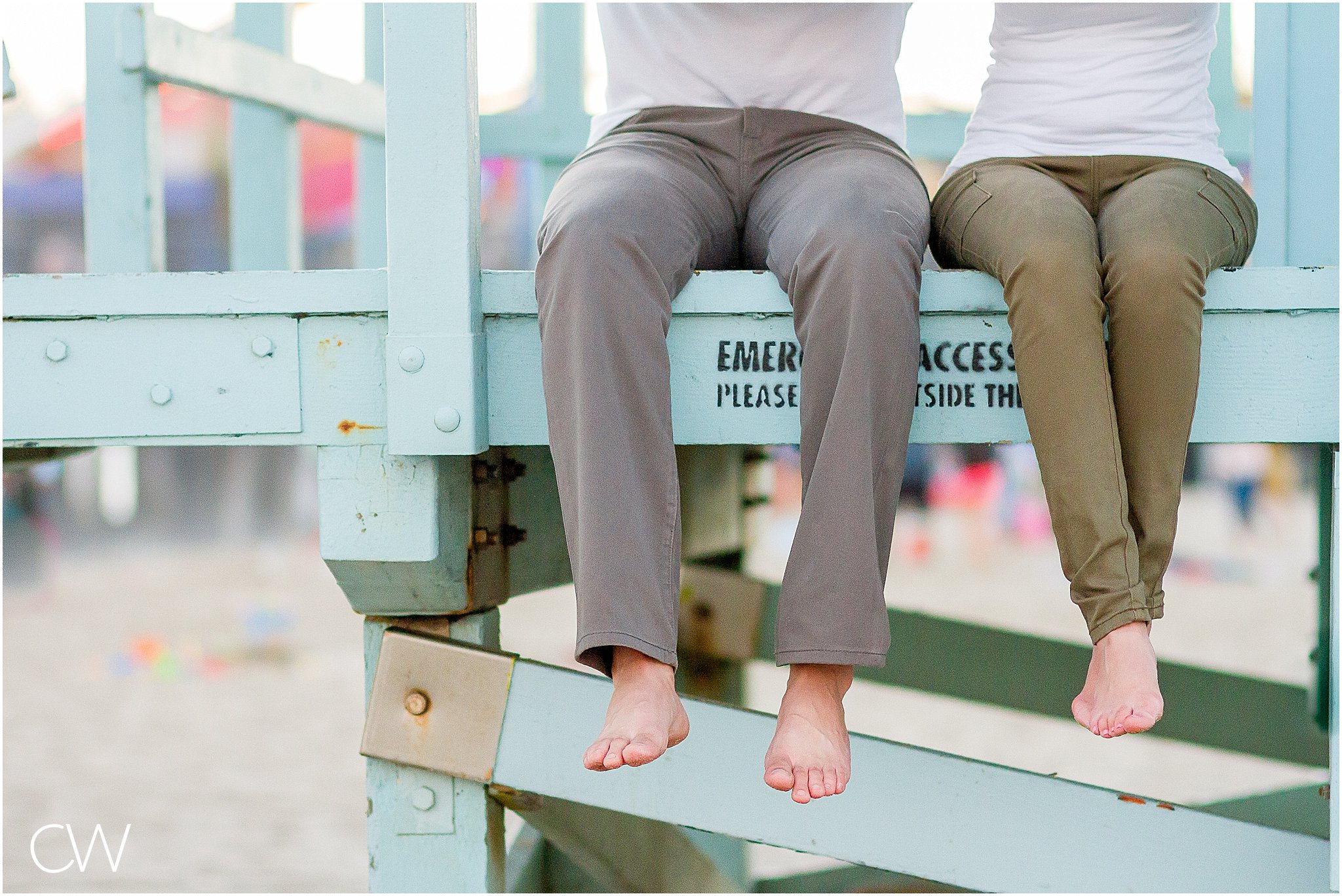 Santa Monica Pier engagement photography