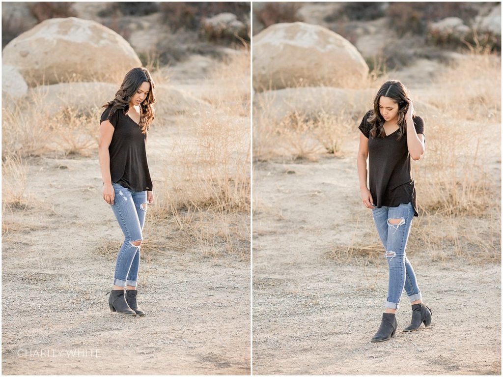 Portrait Photography of Girl in the desert in Menifee, Southern California