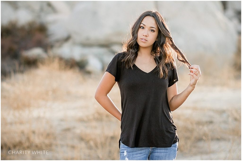 Portrait Photography of Girl in the desert in Menifee, Southern California