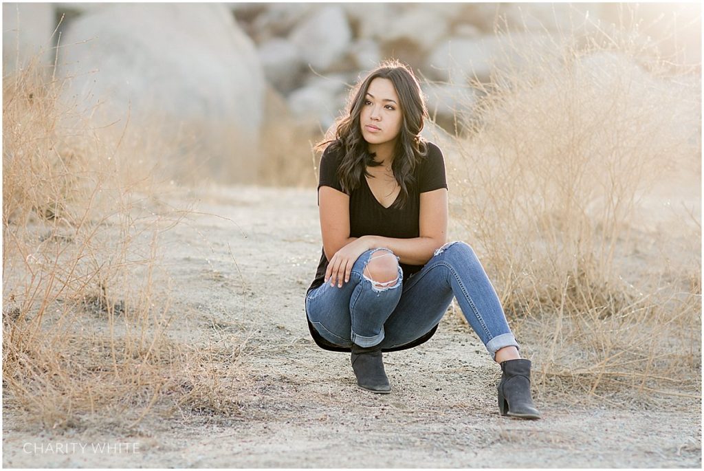 Portrait Photography of Girl in the desert in Menifee, Southern California