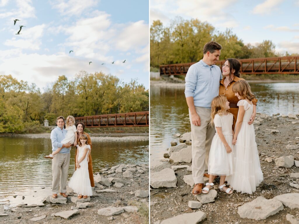 Family photo at Fabyan Forest Preserve in Geneva Illinois by Charity White Photography