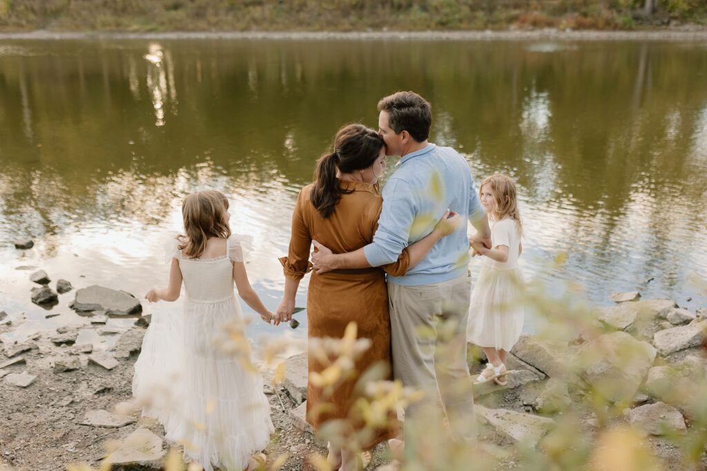 Family photo at Fabyan Forest Preserve in Geneva Illinois by Charity White Photography