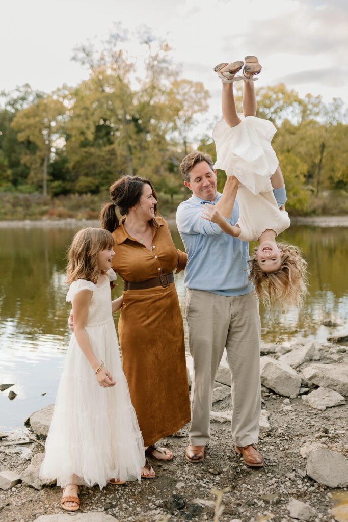 Family photo at Fabyan Forest Preserve in Geneva Illinois by Charity White Photography