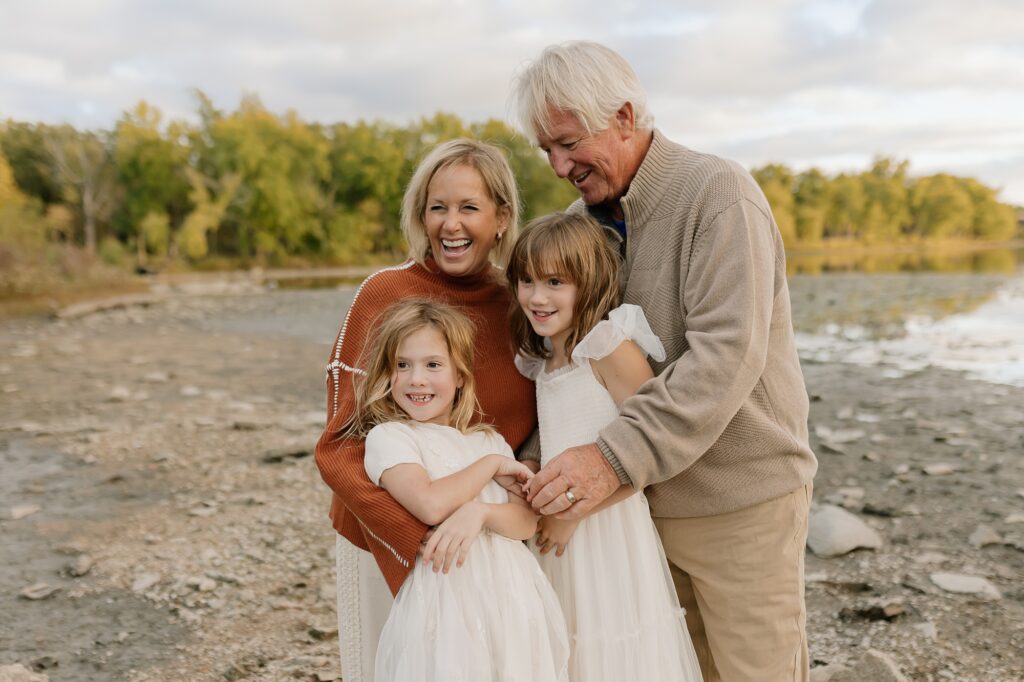 Family photo at Fabyan Forest Preserve in Geneva Illinois by Charity White Photography